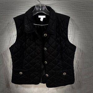 Charter Club Black Puffer Vest - Size Medium - Like New